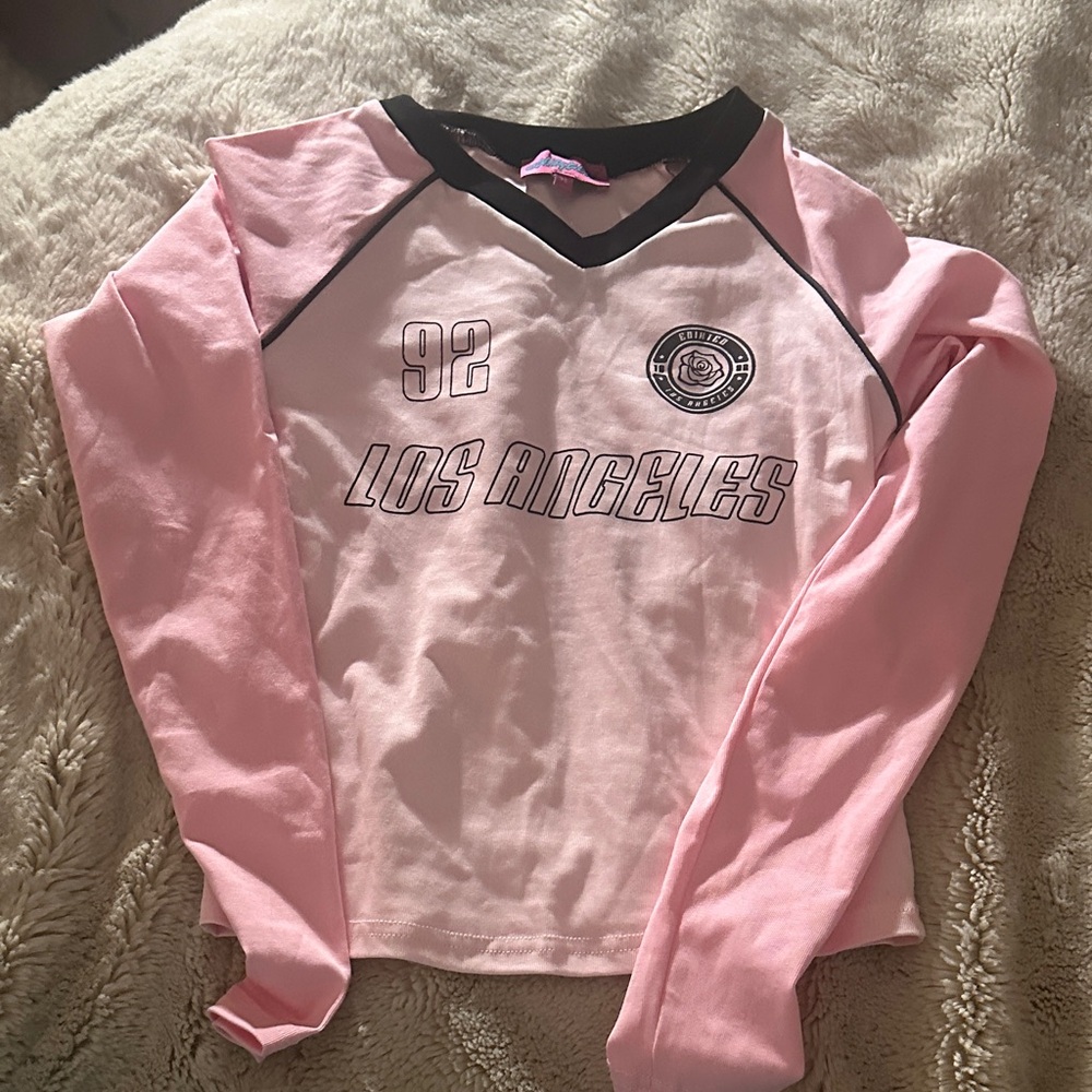 Edikted Pink Long Sleeve Kids Shirt